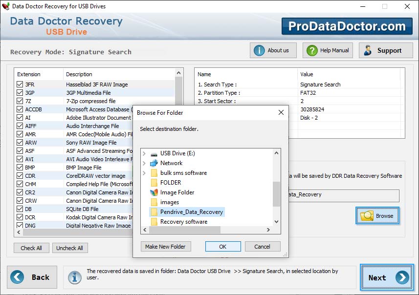 Select path Pen Drive Data Recovery